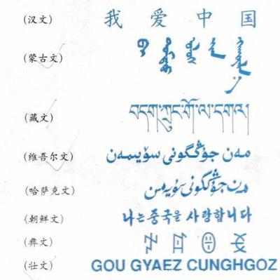 中国有56个民族，不少民族都有自己的民族文字，你知道几个？