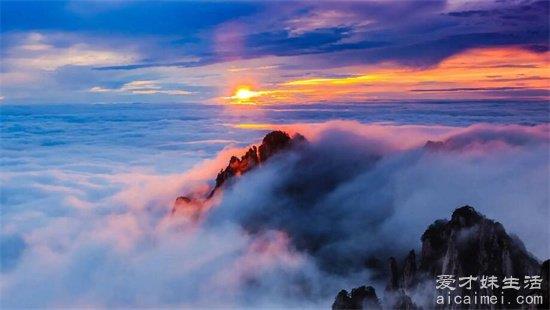 去黄山游玩，遇上云海，仿佛进入了梦幻的世界