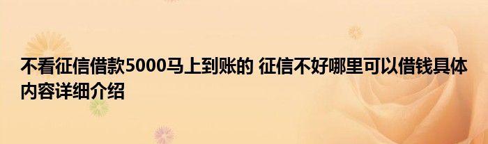 小额借款3000马上到账，不看征信？