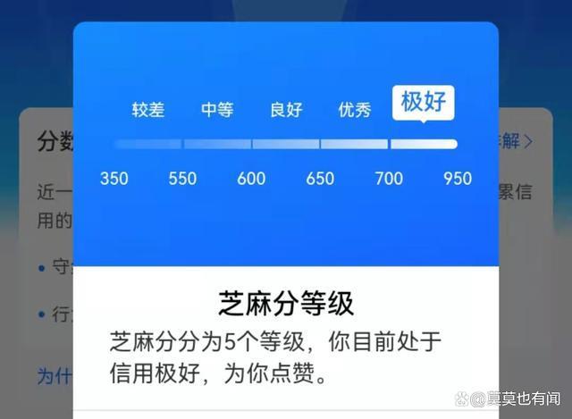 芝麻信用等级划分，看懂你就懂了